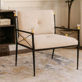 Orsina Monroe Lounge Chair – Black and White Modern Accent Chair