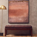 Orsina Inca Antique Brown Leather Bench – Tufted Entryway Seating