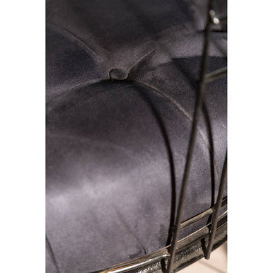 Orsina Mantis Black Wheel Design Chair – Industrial Iron Accent Seating