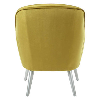 Orsina Louxor Mustard Velvet Armchair – Contemporary Accent Chair