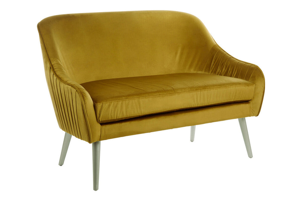 Orsina Louxor Mustard Velvet Sofa – Mid-Century Modern Seating