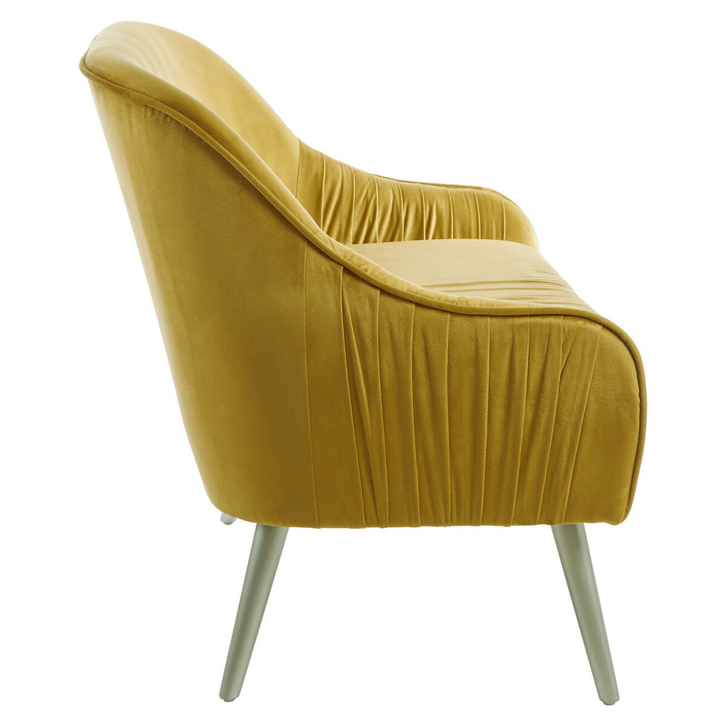Orsina Louxor Mustard Velvet Sofa – Mid-Century Modern Seating