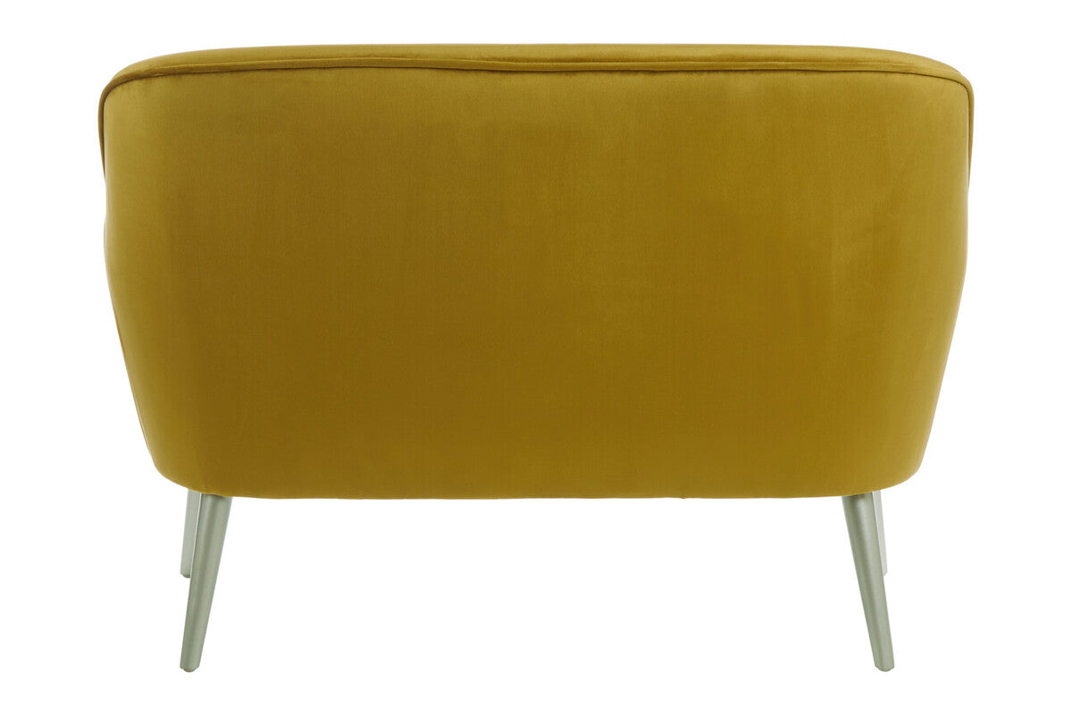 Orsina Louxor Mustard Velvet Sofa – Mid-Century Modern Seating