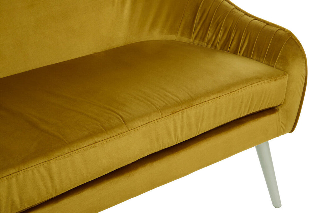Orsina Louxor Mustard Velvet Sofa – Mid-Century Modern Seating