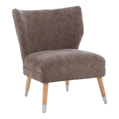 Orsina Regents Park Grey Chenille Wingback Chair | Modern Accent Armchair