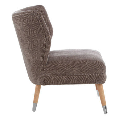 Orsina Regents Park Grey Chenille Wingback Chair | Modern Accent Armchair