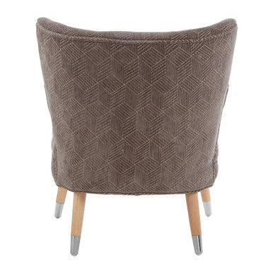 Orsina Regents Park Grey Chenille Wingback Chair | Modern Accent Armchair