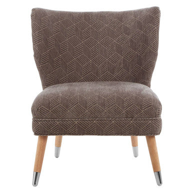 Orsina Regents Park Grey Chenille Wingback Chair | Modern Accent Armchair