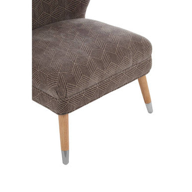 Orsina Regents Park Grey Chenille Wingback Chair | Modern Accent Armchair