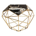 Orsina Relic Petrified Wood Side Table | Gold Brass Iron Base