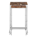 Orsina Agate Nesting Side Tables – Set of 2 with Black Iron Base