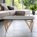 Orsina Relic Black Marble Coffee Table with Gold Iron Legs