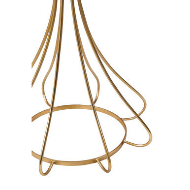 Orsina White Marble and Agate Side Table with Gold Tapered Legs
