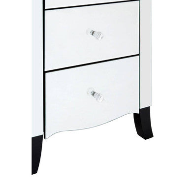 Orsina Graciela Mirrored 5 Drawer Chest with Glass Handles