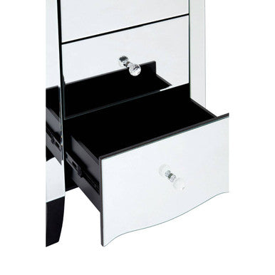 Orsina Graciela Mirrored 5 Drawer Chest with Glass Handles