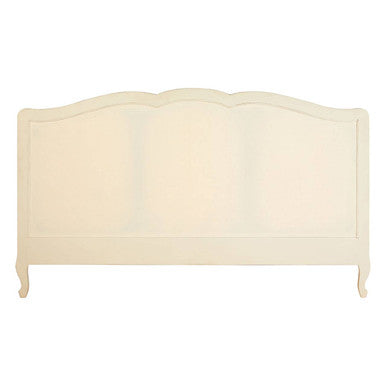 Orsina Loire White Super Kingsize Bed | Distressed Bayur Wood