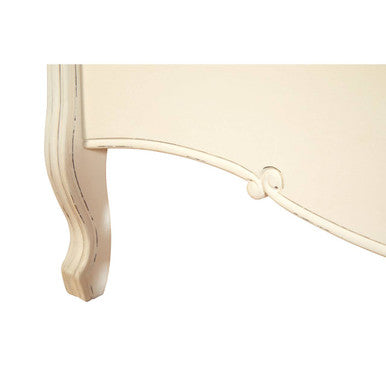 Orsina Loire White Super Kingsize Bed | Distressed Bayur Wood