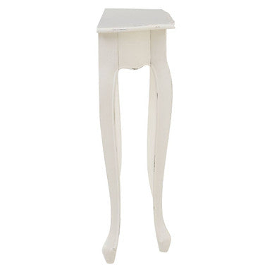 Orsina Loire White Console Table – Rustic Bayur Wood Entryway Table