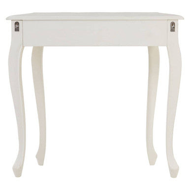 Orsina Loire White Console Table – Rustic Bayur Wood Entryway Table