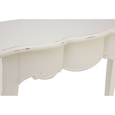 Orsina Loire White Console Table – Rustic Bayur Wood Entryway Table