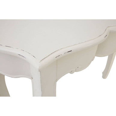 Orsina Loire White Console Table – Rustic Bayur Wood Entryway Table