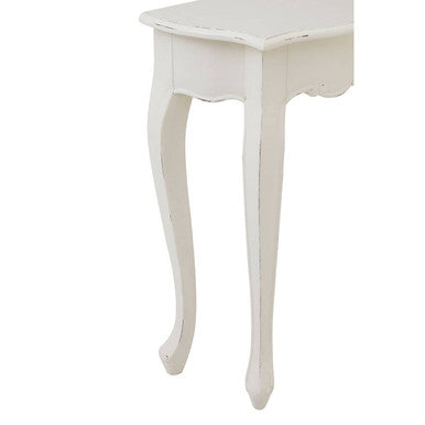 Orsina Loire White Console Table – Rustic Bayur Wood Entryway Table