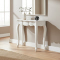 Orsina Loire White Console Table – Rustic Bayur Wood Entryway Table