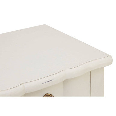 Orsina Loire 5 Drawer Small White Chest – Distressed Bayur Wood