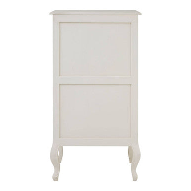 Orsina Loire 5 Drawer White Chest – Distressed Wood Bedroom Dresser