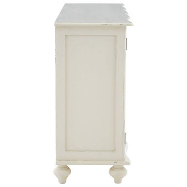 Orsina Loire 2-Door Display Cabinet | White Bayur Wood French Country