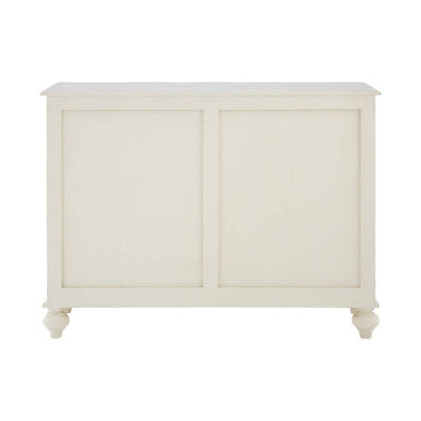 Orsina Loire 2-Door Display Cabinet | White Bayur Wood French Country