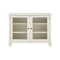 Orsina Loire 2-Door Display Cabinet | White Bayur Wood French Country