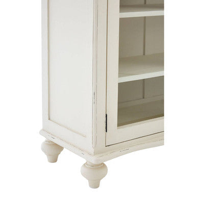 Orsina Loire 2-Door Display Cabinet | White Bayur Wood French Country