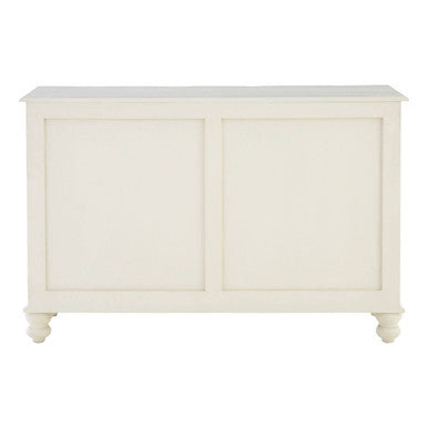 Orsina Loire White Sideboard – 6 Drawer Traditional Storage Cabinet