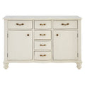 Orsina Loire White Sideboard – 6 Drawer Traditional Storage Cabinet