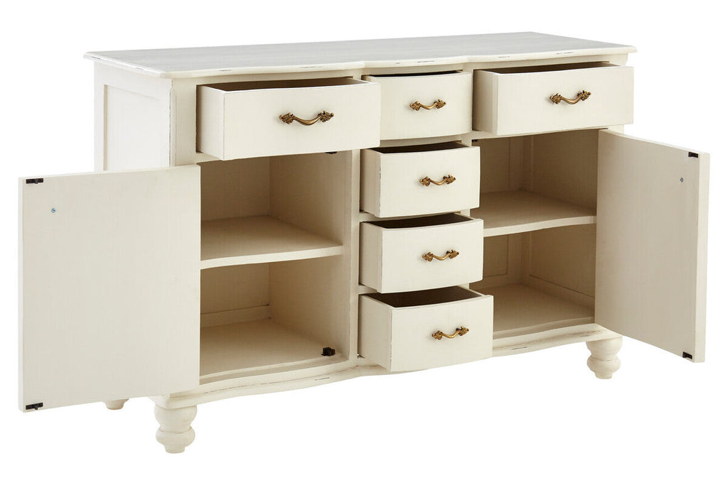 Orsina Loire White Sideboard – 6 Drawer Traditional Storage Cabinet