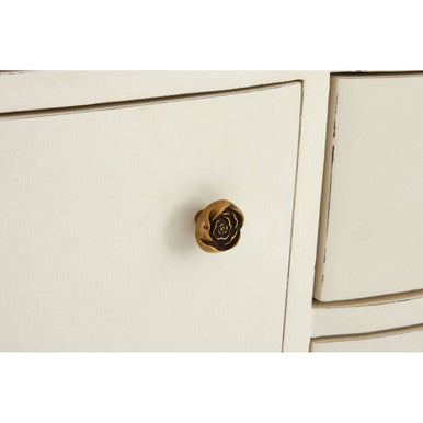Orsina Loire White Sideboard – 6 Drawer Traditional Storage Cabinet