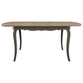 Orsina Loire Dark Grey Bayur Wood Dining Table with Oak Veneer Top