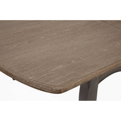 Orsina Loire Dark Grey Bayur Wood Dining Table with Oak Veneer Top