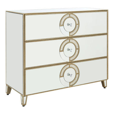 Orsina Knightsbridge Mirrored 3 Drawer Unit – Compact Bedroom Chest