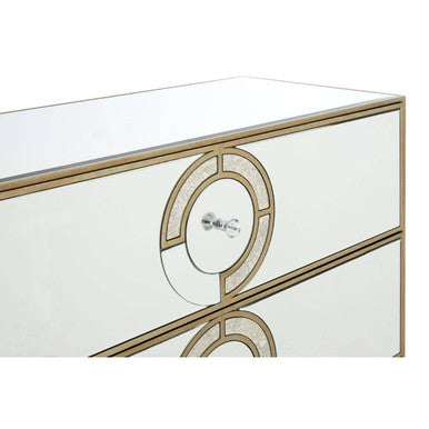 Orsina Knightsbridge Mirrored 3 Drawer Unit – Compact Bedroom Chest