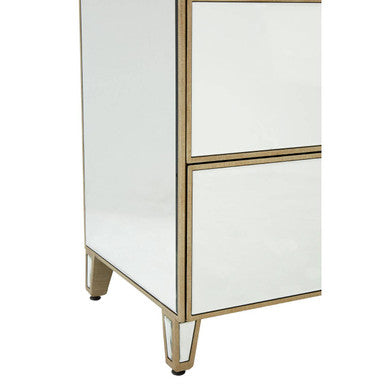 Orsina Knightsbridge Mirrored 3 Drawer Unit – Compact Bedroom Chest