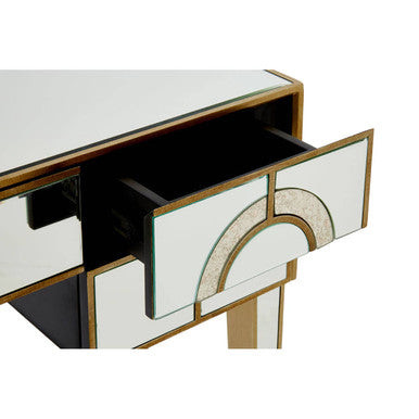 Orsina Knightsbridge Mirrored Glass Console Table with 5 Drawers