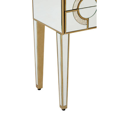 Orsina Knightsbridge Mirrored Glass Console Table with 5 Drawers