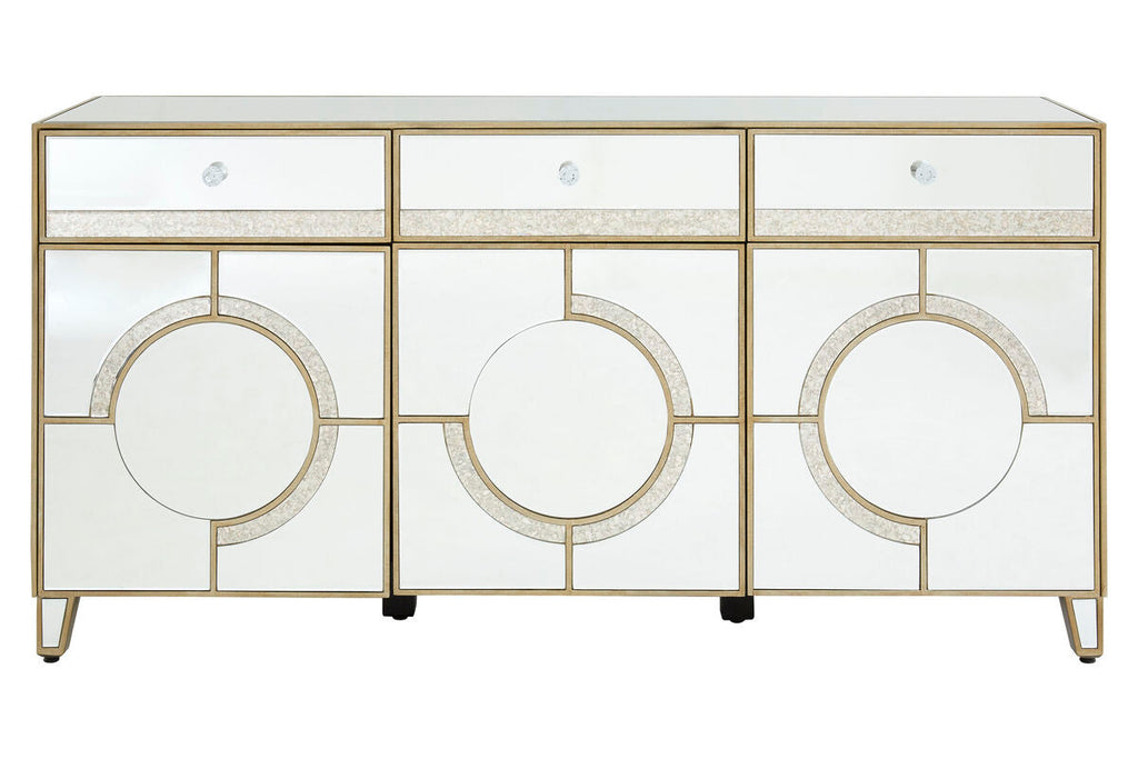 Orsina Knightsbridge Mirrored Cabinet – Silver Sideboard with Drawers