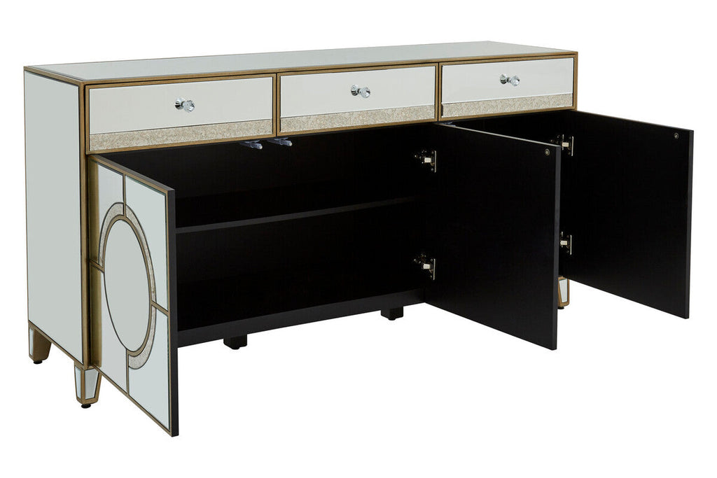 Orsina Knightsbridge Mirrored Cabinet – Silver Sideboard with Drawers