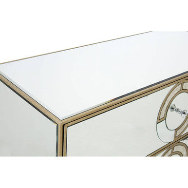 Orsina Knightsbridge Mirrored Cabinet – Silver Sideboard with Drawers