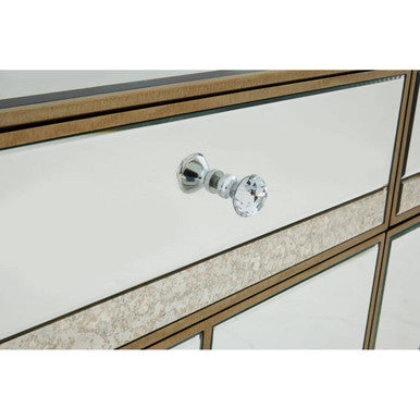 Orsina Knightsbridge Mirrored Cabinet – Silver Sideboard with Drawers