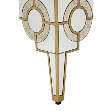 Orsina Gold Coffee Table – Antique Mirrored Glass Art Deco Design