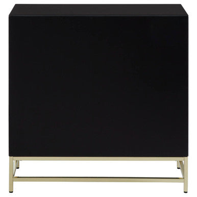 Orsina Kensington Townhouse Black and Gold Cabinet with Storage